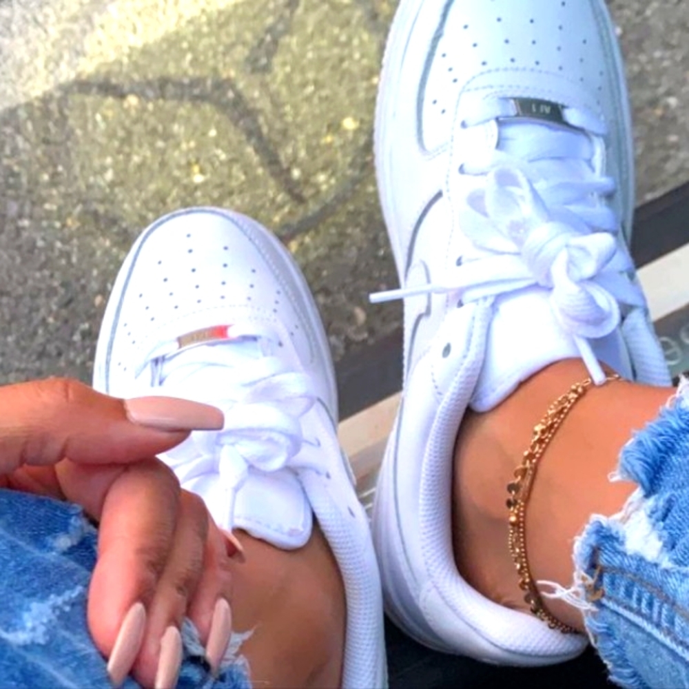 Nike Air Force 1 Sage Low, White 6Y & 7Y